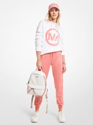 MICHAEL KORS Logo Charm Cotton Blend Sweatshirt - White