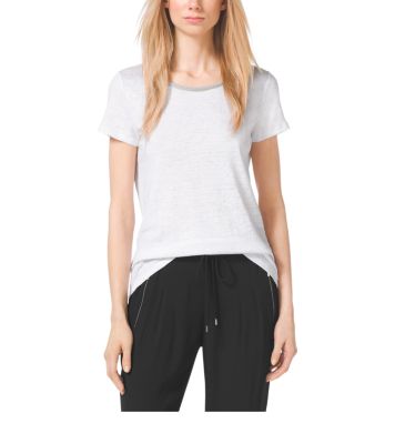 Chain-Neck Jersey Top by Michael Kors