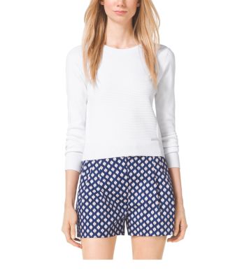 Rayon-Blend Crewneck Top by Michael Kors