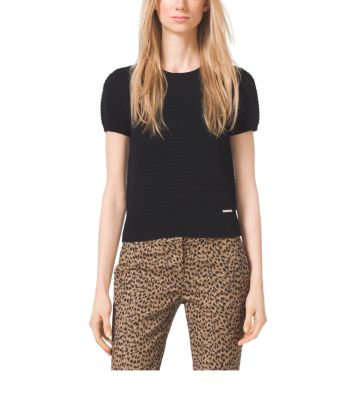 Cropped Rayon-Blend Sweater by Michael Kors