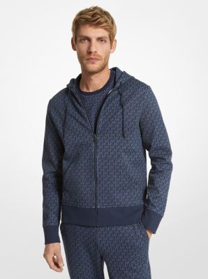 Michael Kors Logo Cotton Blend Zip-Up Hoodie | Square One