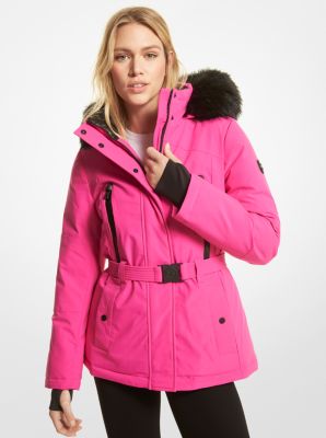 Michael Kors Belted Parka In Pink ModeSens