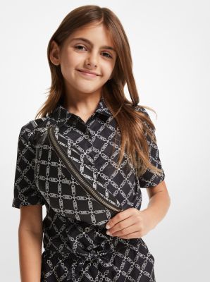Sac &agrave; bretelle &agrave; logo Empire imprim&eacute; pour enfants in NOIR | Michael Kors