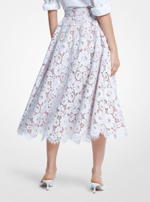 Michael kors white top lace skirt