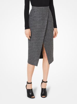 【THE MOZZ】Sop Check Wool Skirt THE MOZZ】Leaven Wool Check Pleated Skirt