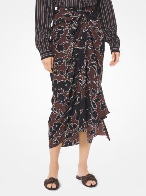 Floral Crepe de Chine Sarong