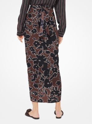 Floral Crepe de Chine Sarong