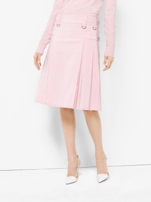 Falda escocesa de seda lavada y faille de algod&oacute;n in ROS&Aacute;CEO | Michael Kors