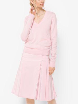 Falda escocesa de seda lavada y faille de algod&oacute;n in ROS&Aacute;CEO | Michael Kors