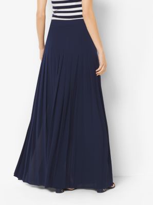 Navy Blue Maxi Skirt. Navy Blue Bridesmaid. Skirt Long Evening Skirt. Silk  Floor Length Skirt. 