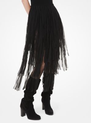 Washed Silk Chiffon Ribbon Skirt | Michael Kors Canada
