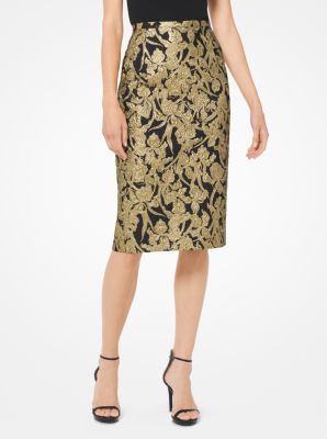 Floral Brocade Pencil Skirt | Michael Kors