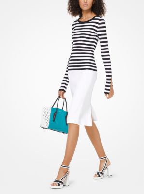 Double Crepe-Sablé Pencil Skirt