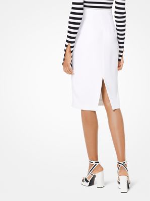 Double Crepe-Sablé Pencil Skirt