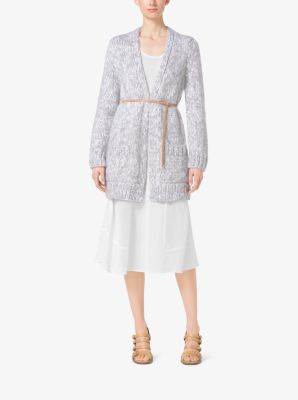 Seamed Linen-Crepe Skirt