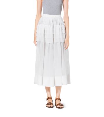 Tiered Cotton-Organdy Maxi Skirt | Michael Kors