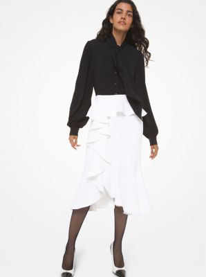 Black cascading hotsell ruffle skirt