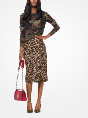 Leopard pencil shop skirt canada