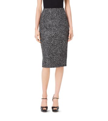 Tweed Wool-Bouclé Pencil Skirt 