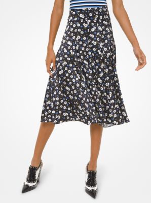 Floral Silk Charmeuse Dance Skirt | Michael Kors