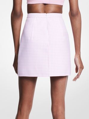 Gingham wool outlet skirt