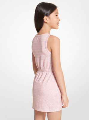 Logo Cotton Dress in PALE PINK | Michael Kors