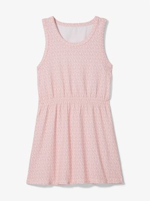Logo Cotton Dress in PALE PINK | Michael Kors