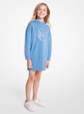 Embellished Logo Cotton Hoodie Dress | Michael Kors