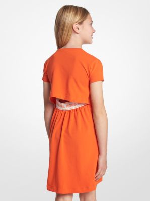 Michael kors shirt dress on sale orange