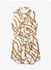 Chain-Link Logo Print Woven Shirtdress image number 2