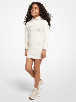 Embellished Logo Cotton Hoodie Dress image number 0