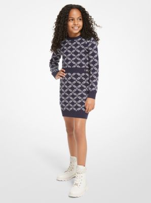 Michael Kors Kids Mk Chain logo-print Shirt Dress - Black