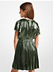 Pleated Lamé Belted Dress image number 1