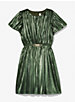 Pleated Lamé Belted Dress image number 2