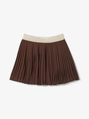 Pleated Logo Skirt