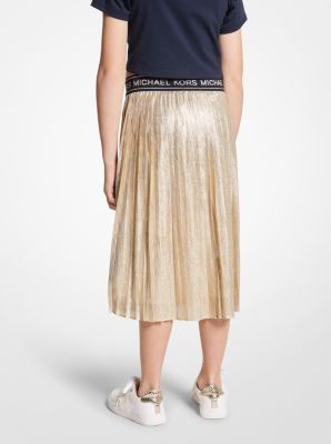 Kate spade clearance gold pleated skirt