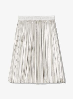 Metallic Pleated Midi Skirt image number 2
