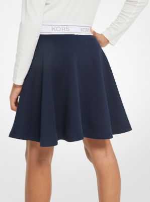 Studded Logo Tape Stretch Jersey Skirt image number 1