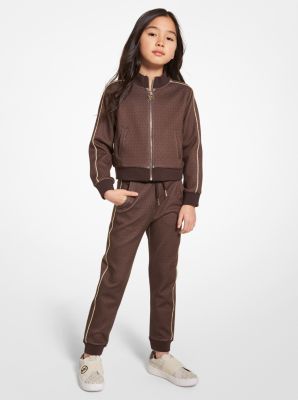 Michael Kors Kids monogram-pattern Jogging Bottoms - Brown