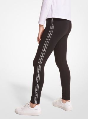 Logo Tape Stretch Cotton Leggings image number 1