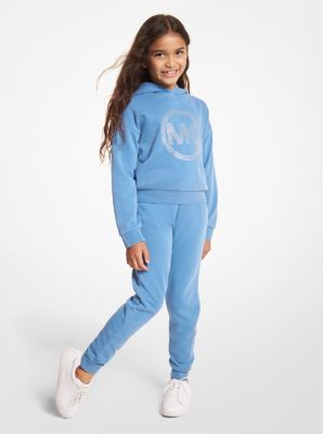 michael kors logo print cotton terry joggers