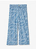 Chain-Link Logo Print Chambray Pants image number 2