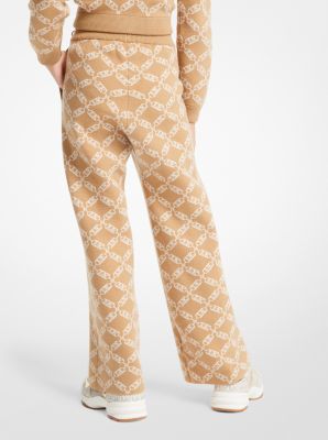 Pantalon de survêtement en tricot à imprimé à logo empire