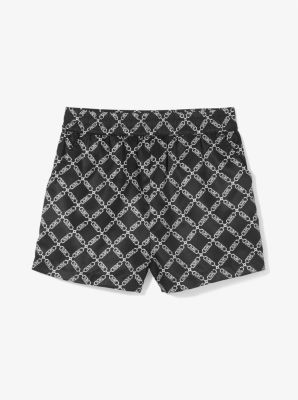 Short en coton imprimé à logo Empire