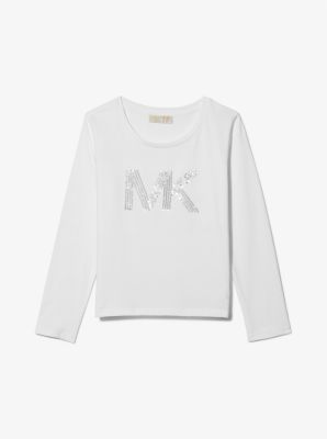 Michael Kors Chain Glitter Logo Boyfriend Tee, Tops, Clothing &  Accessories