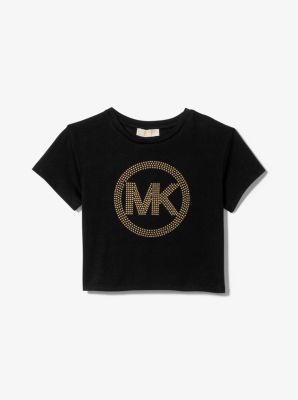 Studded Logo Cotton T-Shirt | Michael Kors