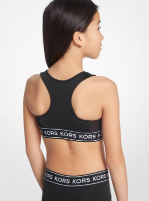 Logo Tape Stretch Jersey Sports Top