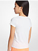 Stretch Cotton Sequined Logo Heart T-Shirt image number 1
