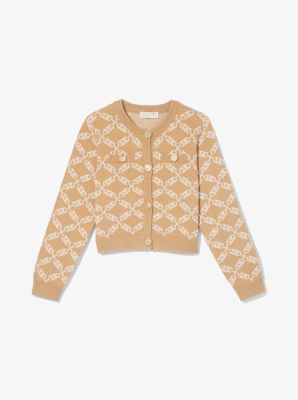 Empire Logo Print Knit Cardigan