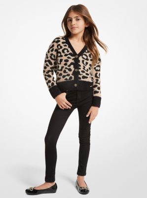 Leopard Print Knit Cardigan